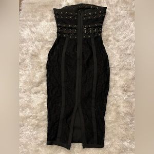 Black Akira strapless dress